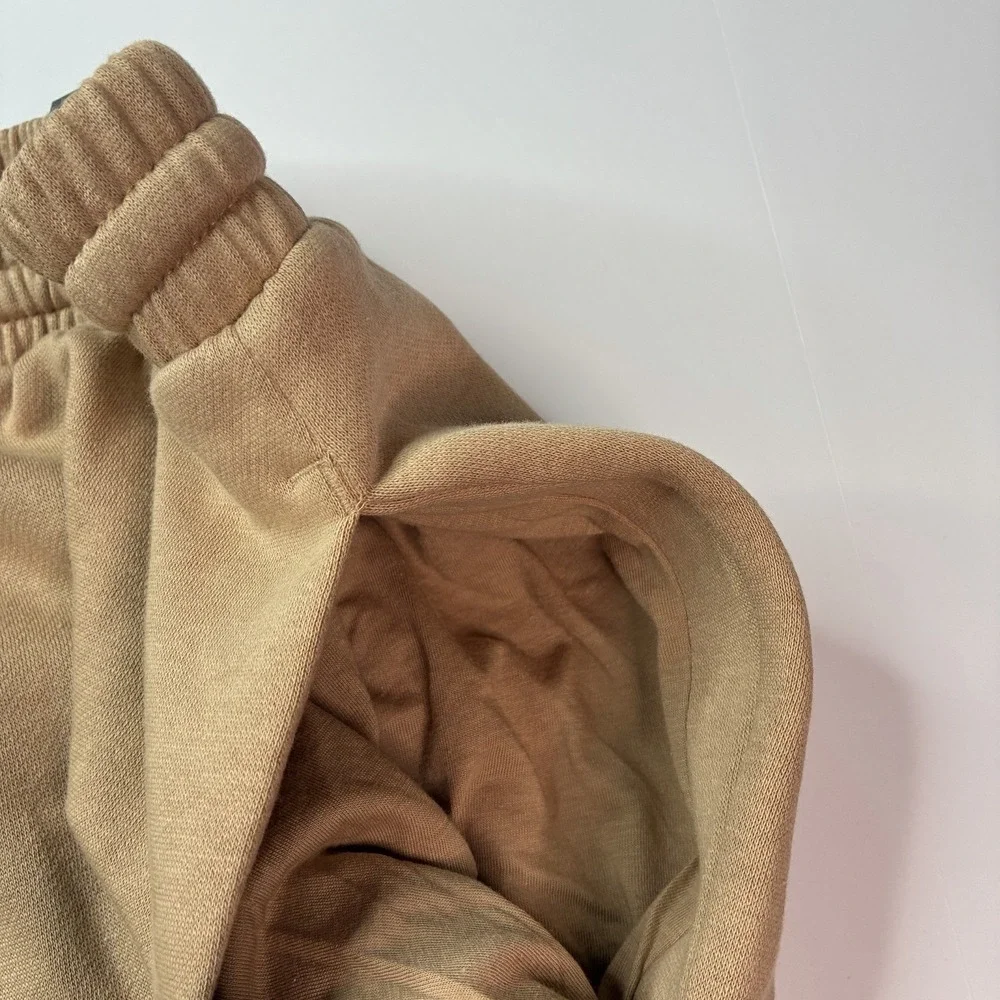 NWT Adidas Feelcozy Sweatpants 3XL Sandstone Tan Tapered Fleece Joggers JX5665